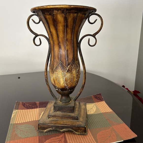 Rustic Metal Vase 17.5 “ tall - Picture 2 of 6